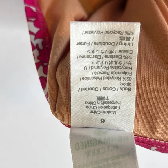 J. Crew Ruched Floral‎ Blushing Meadow One-piece Swimsuit Size 6 - Picture 6 of 8